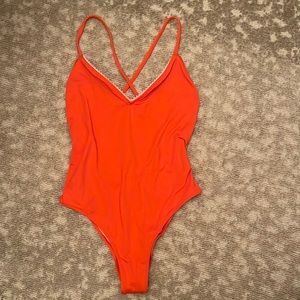 J.Crew Red One Piece Swimsuit - XS